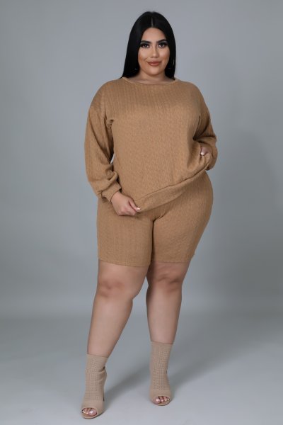 Comfy Season Short Set (Plus Size)