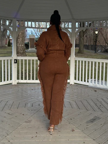 Brown Sweater Set